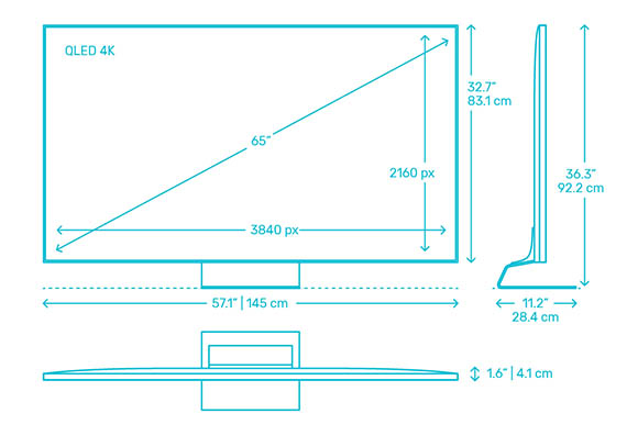 размеры телевизора и диагональ как измерять