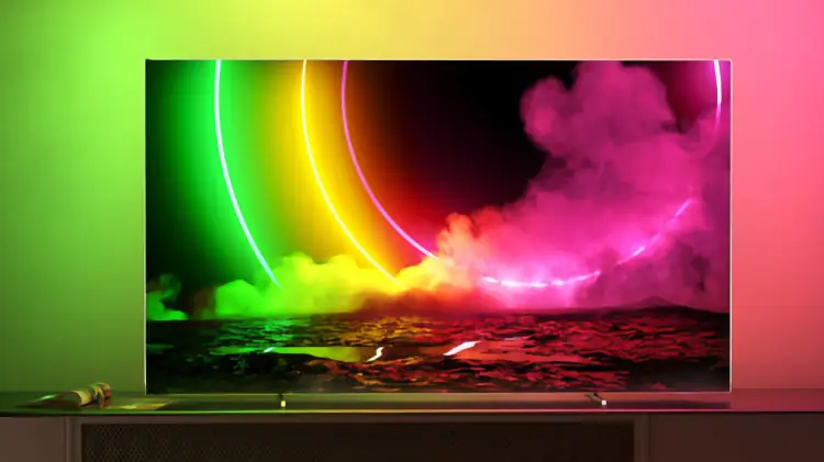 на изображении телевизор Philips OLED806 2021 года